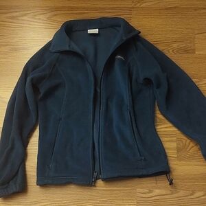 Columbia Dark Blue Fleece Jacket Petite